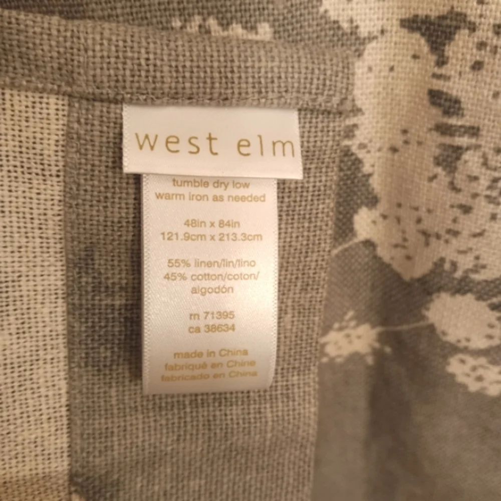 West Elm Linen/Cotton Grommet Curtain Panel 48